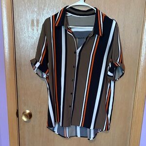 Striped Women’s Button-Up Shirt